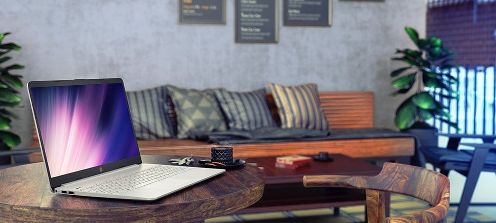 HP 15s laptop on a desk