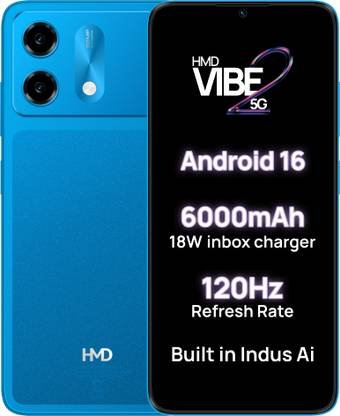 Budget 5G phone showing its display