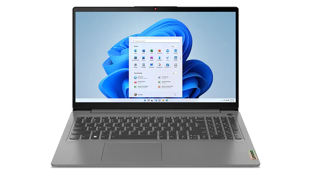 Lenovo IdeaPad Slim 3 laptop in Arctic Grey, front view